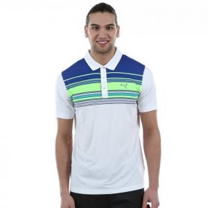 Puma Golf Key Stripe Polo Golfpikee Valkoinen / Sininen