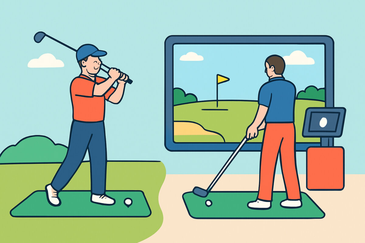 Driving range -harjoittelu vs. simulaattori – käytännön erot