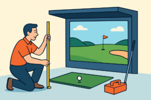 Golfsimulaattorin asennus tilaan – vaatimukset ja mitoitus