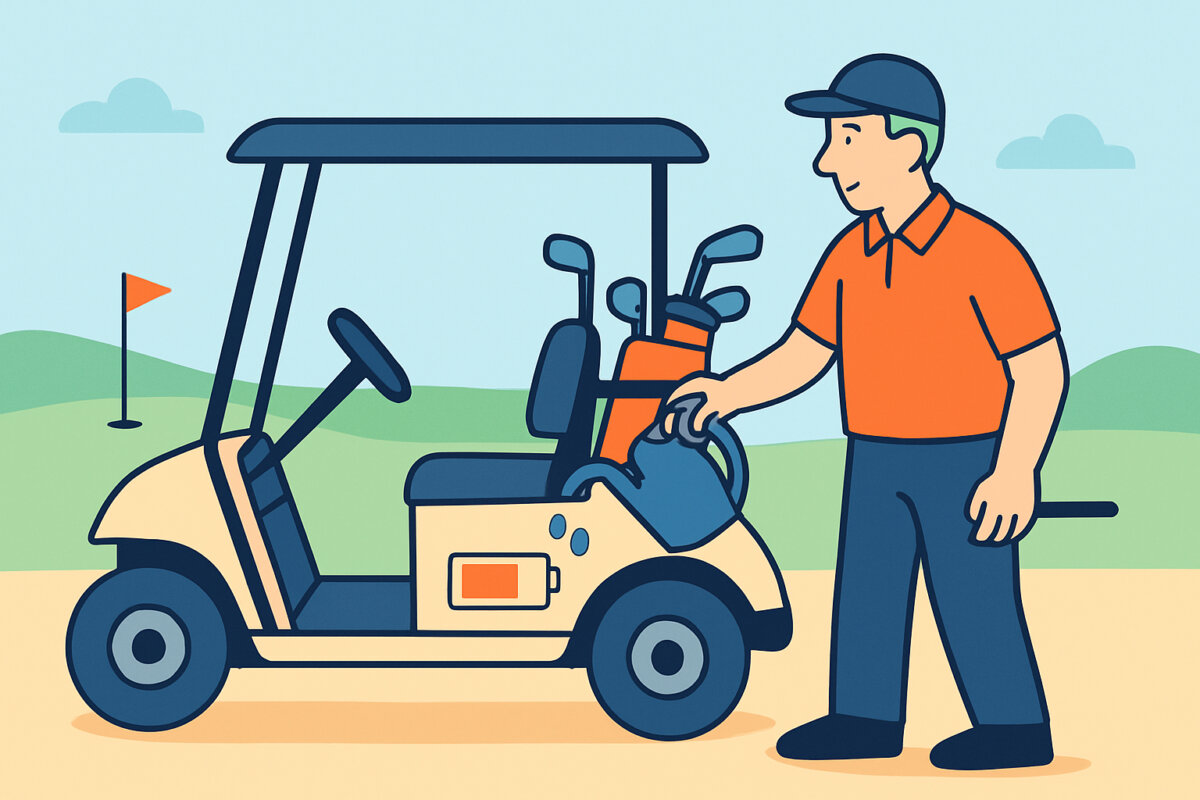Sähkökärry golfkentällä – akkukesto ja huolto